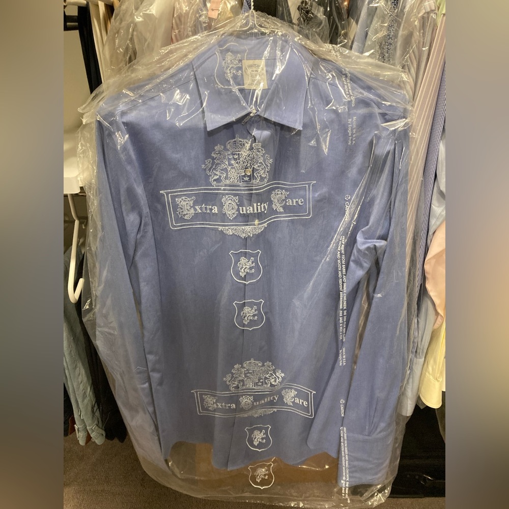 Brooks Brothers Men’s French cuff Dress Shirt Blue 16/36